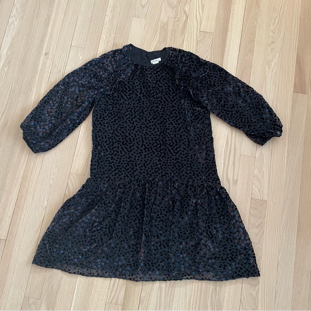 Polka Dot velvet Mini Dress 6